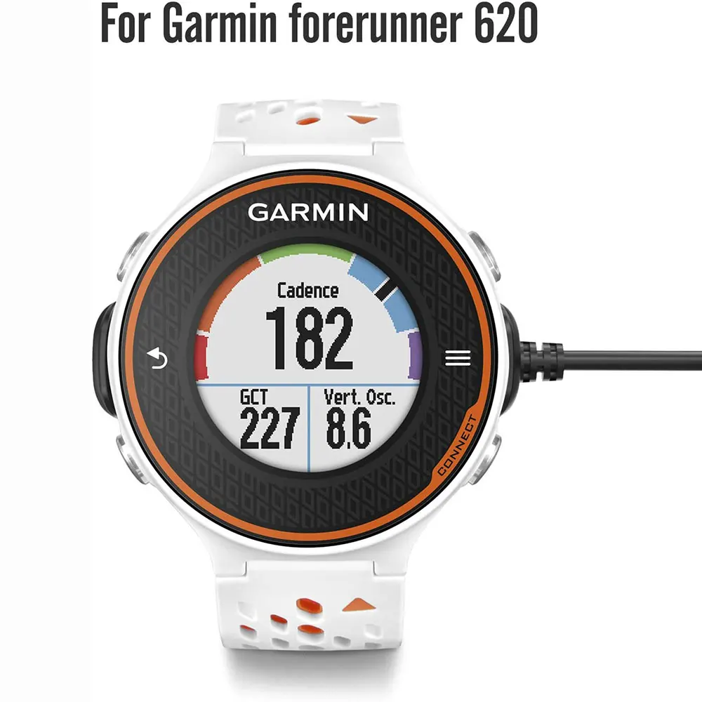 شاحن قفص الاتهام متوافق مع Garmin Forerunner 620 USB مزامنة البيانات تهمة مهد قفص الاتهام شاحن مع كابل شحن 1 متر