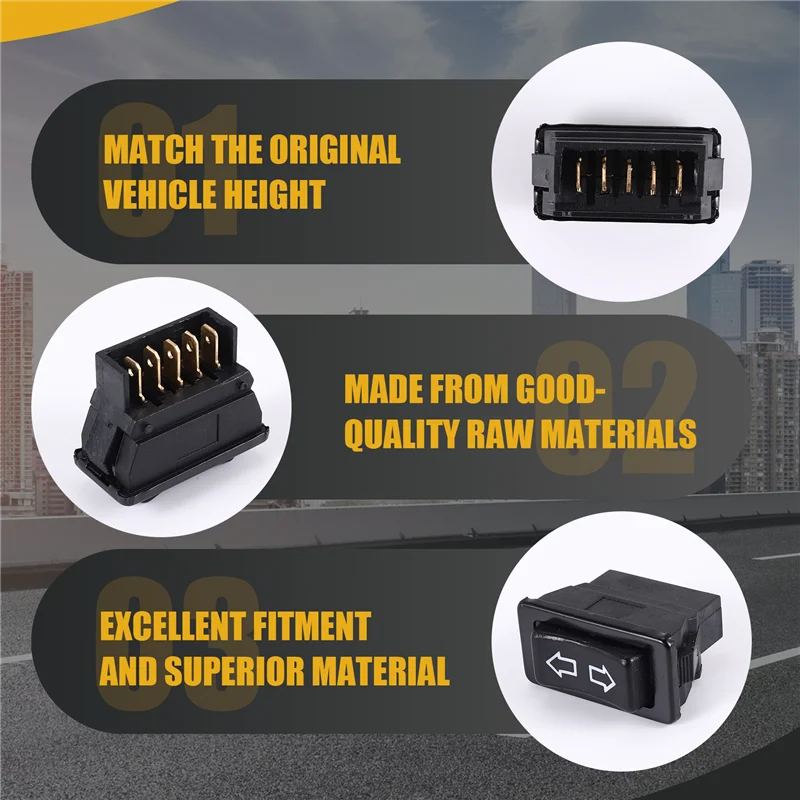 

Прочная универсальная кнопка включения электрического стеклоподъемника 5-контактный 20A 12VDC для автомобиля, грузовика