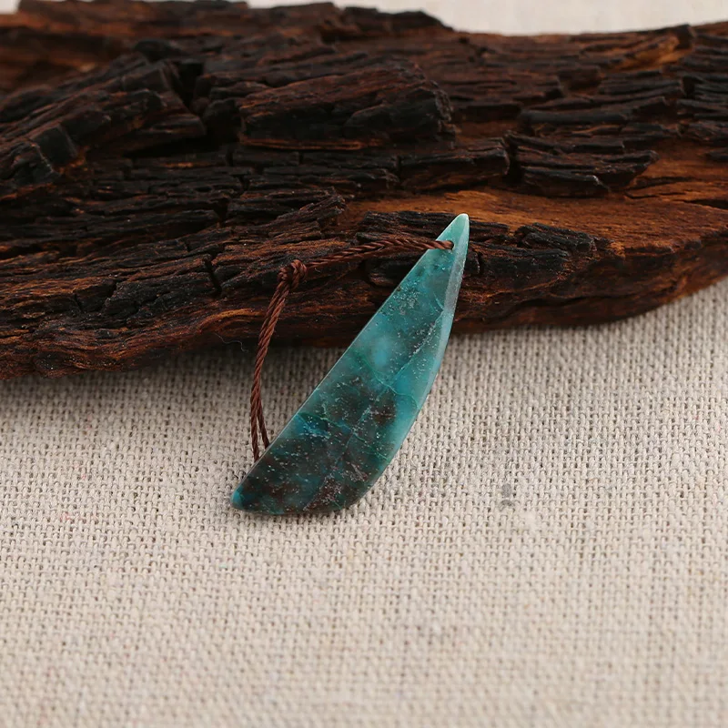 B&F Drop Chrysocolla Pendant Beads, Handmade Natural stones beads, Polished Stones for jewelry Making Supplies