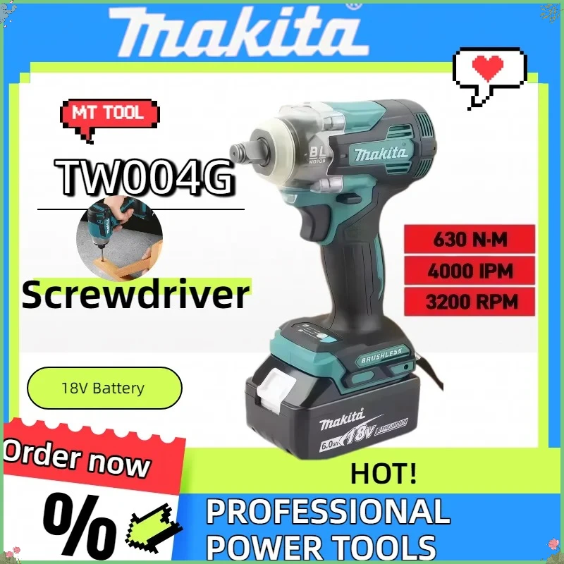 マキタ-tw004g-630nm-ブラシレスドライバーマシン-コードレス電動ドライバー-充電式ドリルドライバー-18v-ツール