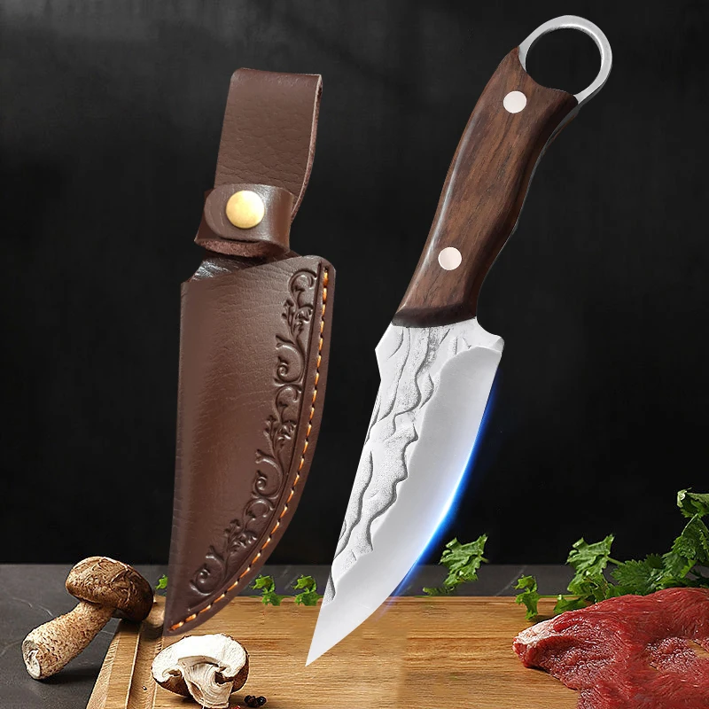 Srainless Steel Kitchen Knives Boning Knife Chef Knife Handmade Forged Knife for Cooking Meat Cleaver Boing Knife Barbecue Tools