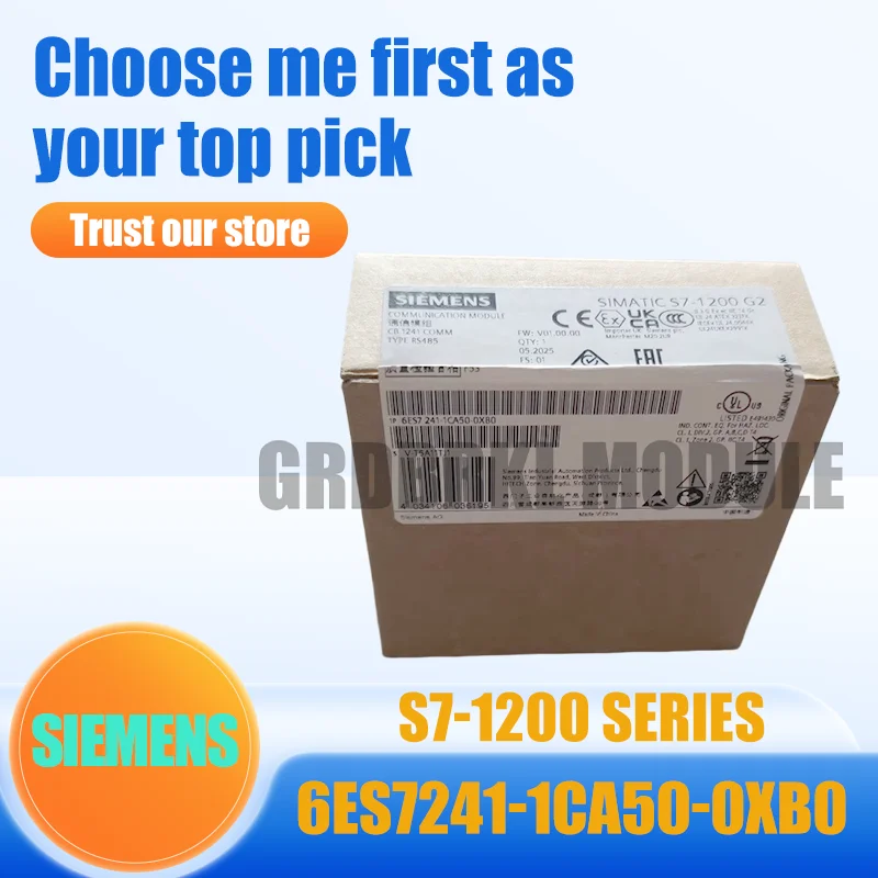

Brand New Original SIEMENS 6ES7241-1CA50-0XB0 6ES7 241-1CA50-0XB0 S7-1200 G2 CB 1241 Communication Board