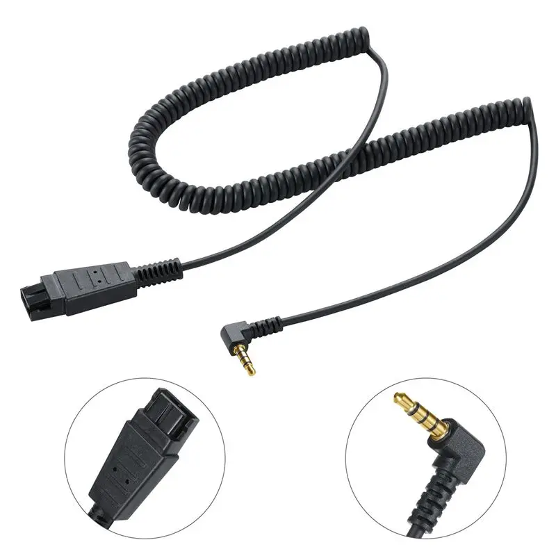 QD Quick Disconnect Connection Line To DC3.5mm Plug QD Quick Release Phone Line Suitable For Jabra QD Earphones