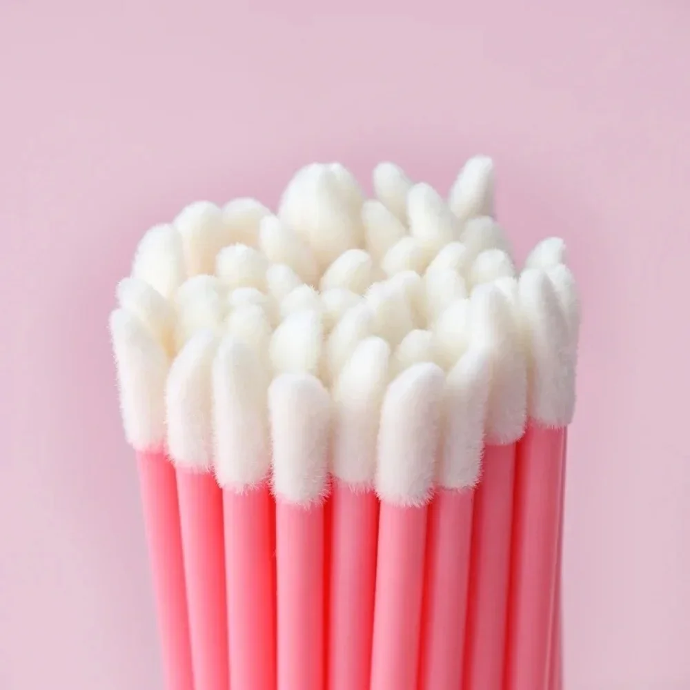 50/100 Pcs Disposable Lip Lint Free Applicators Lipstick Testers Wands Applicators Eyeshadow Gloss Makeup Brushes view 3
