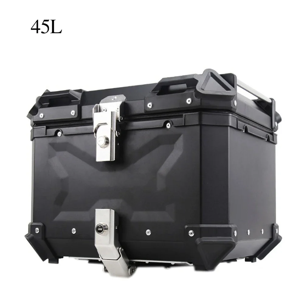 

45L Universal Motorcycle Aluminum Alloy Rear Trunk Luggage Case Quick Release Electric Motorbike Waterproof Tail Box Storage Box