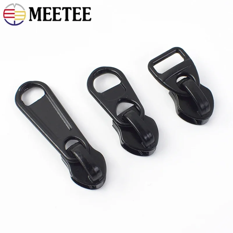 10/20Pcs 5# Zipper Puller Slider for Nylon Zippers Black Nor