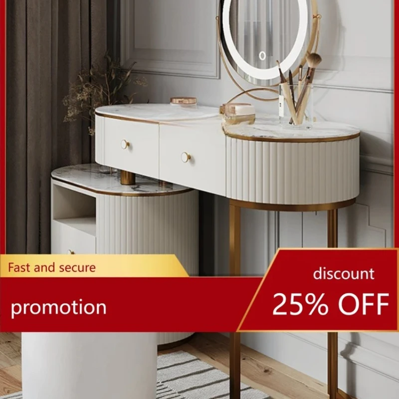 Stone Plate Dresser Girl Princess Chest of Drawers Storage Cabinet Integrated Makeup Table