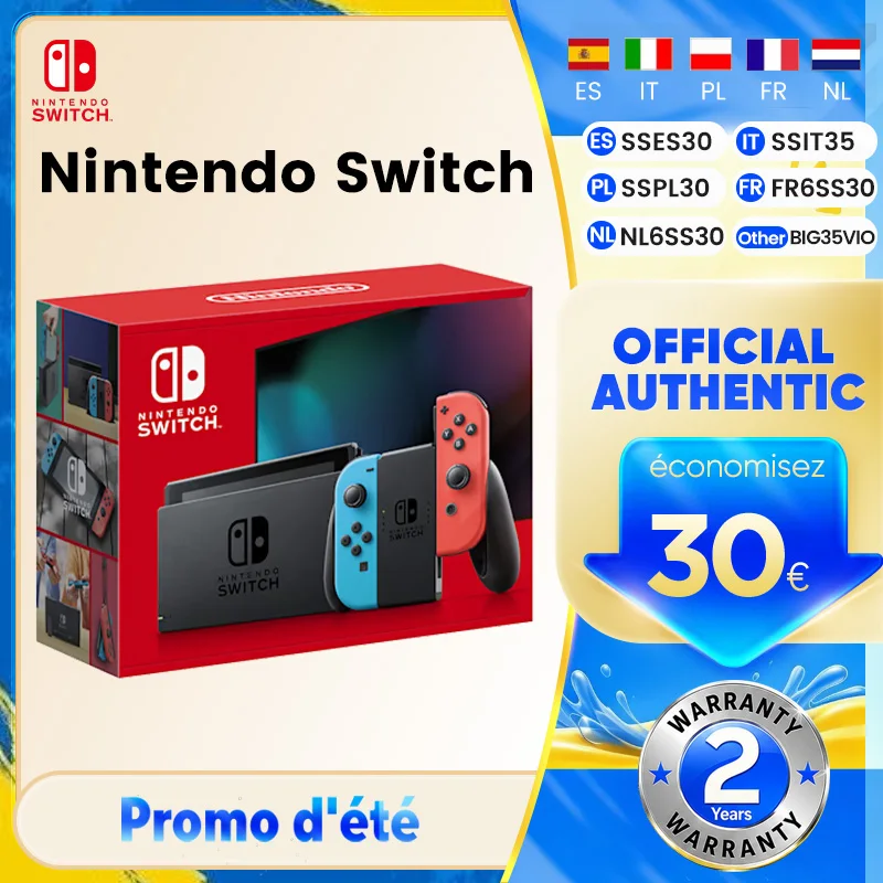 Console Nintendo Switch avec écran de 6,2 pouces, poignée Joy-Con, audio amélioré, console réglable, mode TV stable, jeu vidéo