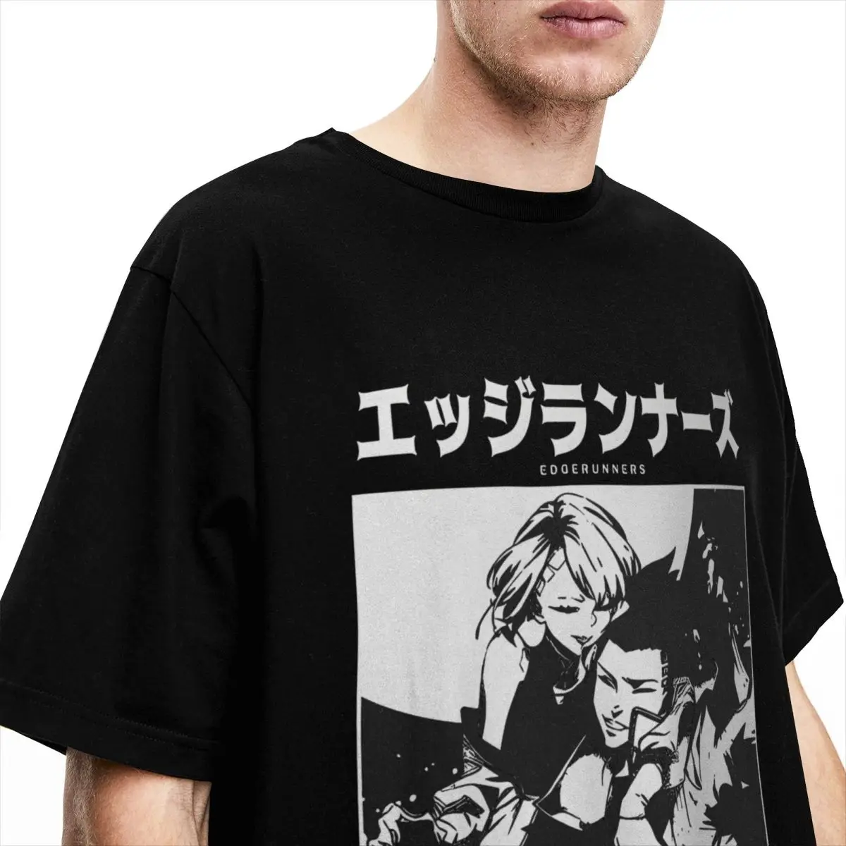 الرجال لوسي من الليل تي شيرت القطن تيز مدينة سايبر سيتي حواف العدائين الصيف Y2K الأساسية الجولة الرقبة الترفيه التي شيرت حجم كبير