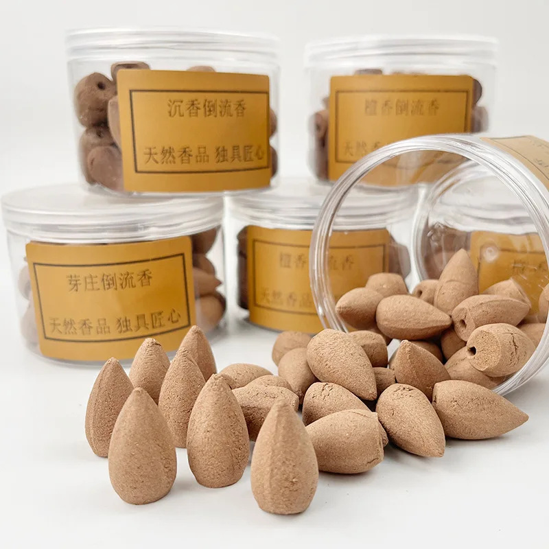 

Natural Agarwood/Sandalwood Backflow Incense Granules - Flowing Smoke Effect for Home Meditation, Zen Decor & Air Freshening