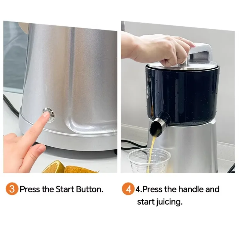Electric Citrus Juicer Aluminum Body Manual Juicer Orange Commercial 4