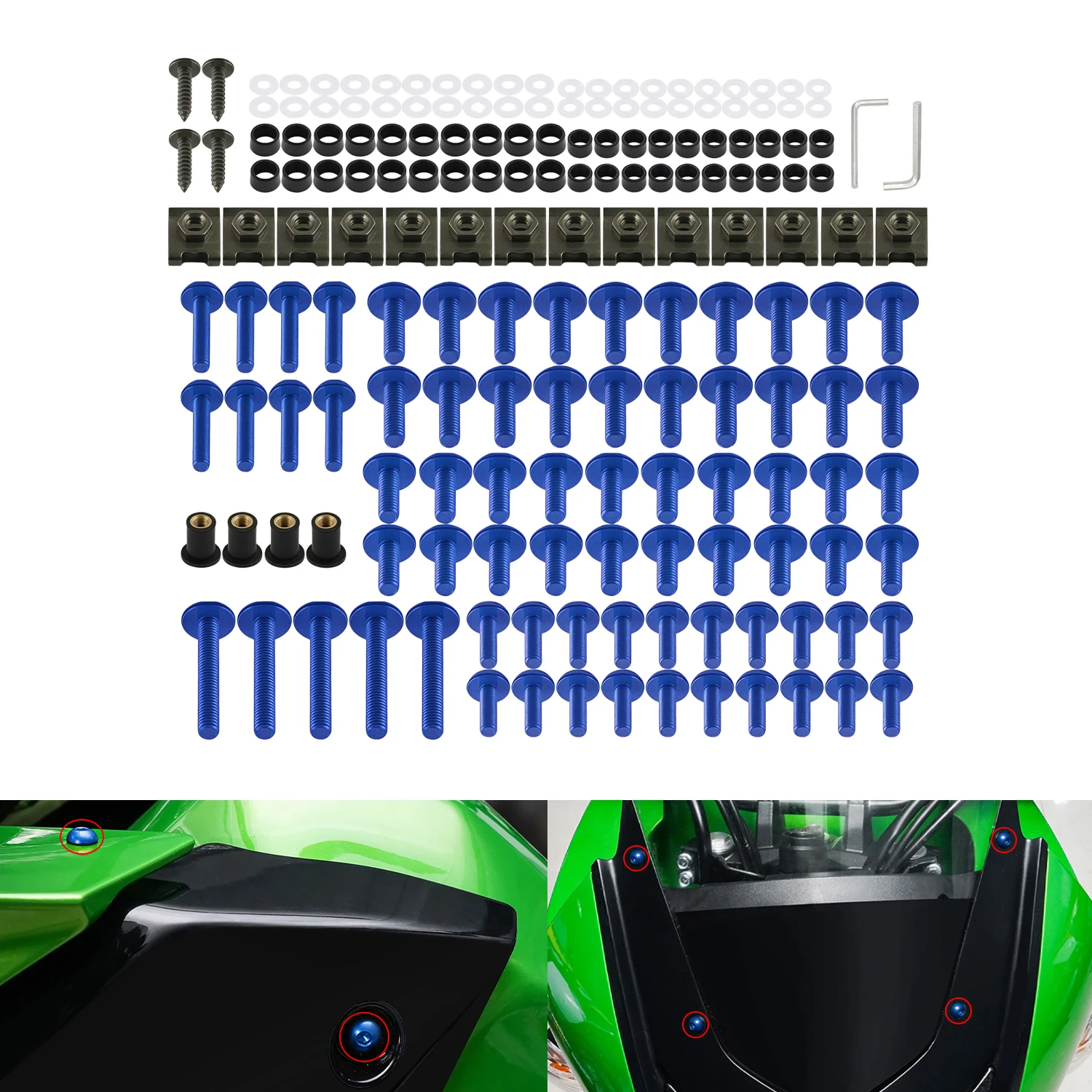 Aluminum Colorful Fairing Bolt Kit Motorcycle For Honda CBR600RR 650R 500R 1000RR 650R 600 F4i 600RR 650F 250RR
