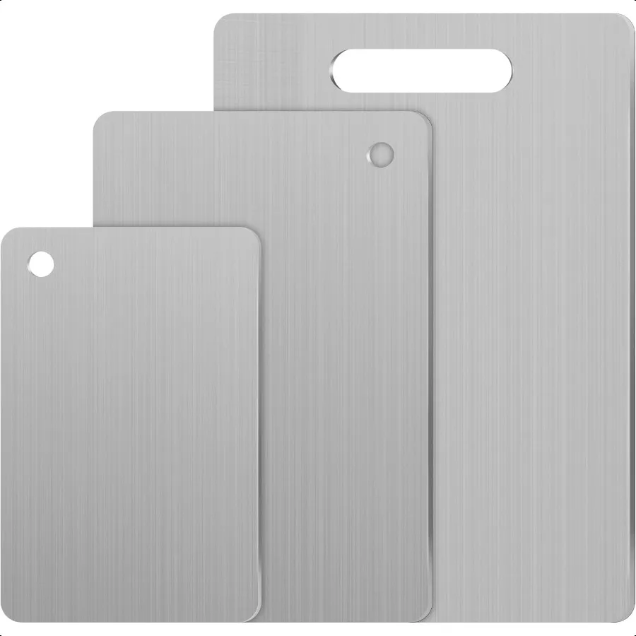 

Stainl Steel Cutting Board 3 PCS Small Cutting Boards for Kitchen 304 Stainl Non Stick Chopping Cutting Board by for Meat Fruit