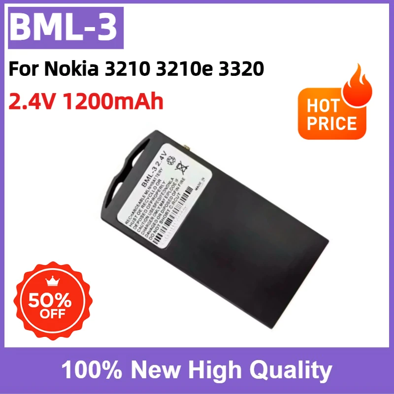 Brand New BML‑3 2.4V 1200mAh 2.88Wh Replacement Mobile Phone Battery for Nokia 3210 3210e 3320 Classic Cellphone Battery
