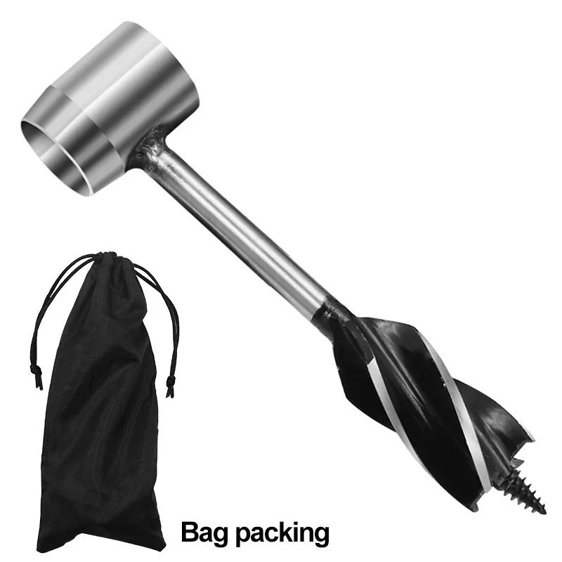Bushcraft Auger Wrench - Sturdy Handheld Survival Drill for Outdoor Camping & Jungle Crafts