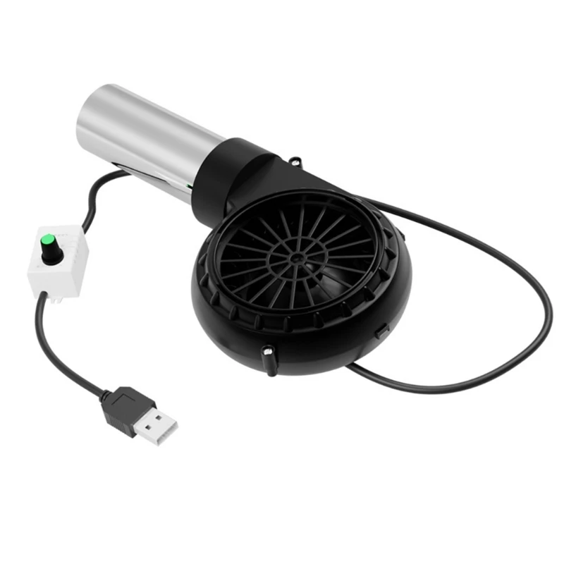 BBQ Fan USB 5V 2A Bellows Tool Lightweighted 2650Rpm For Outdoor Cooking