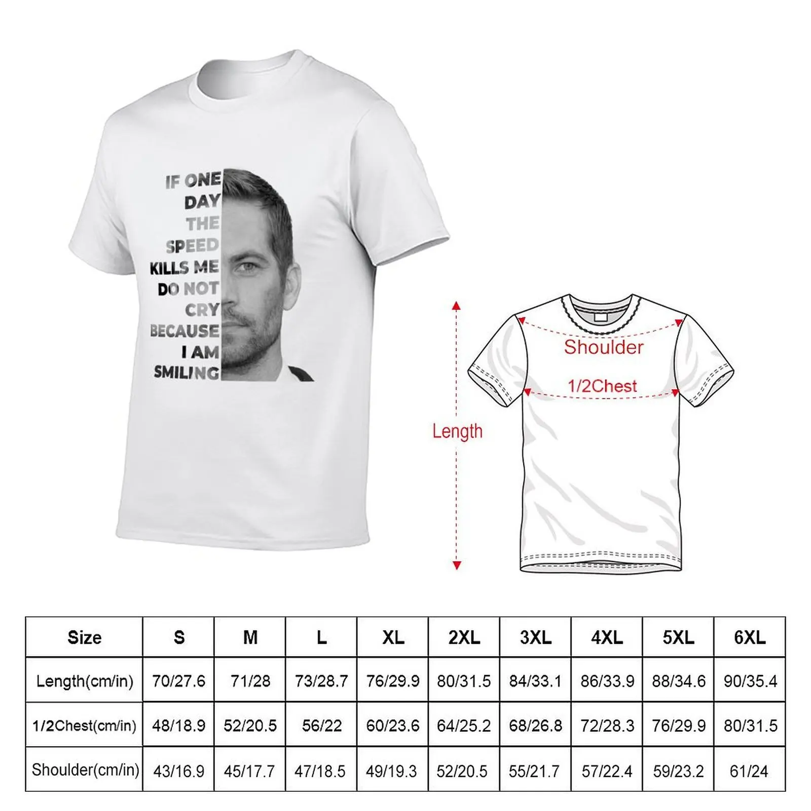Paul Walker 2023 Tee Design T-Shirt vintage graphic tee Aesthetic clothing mens graphic t-shirts funny