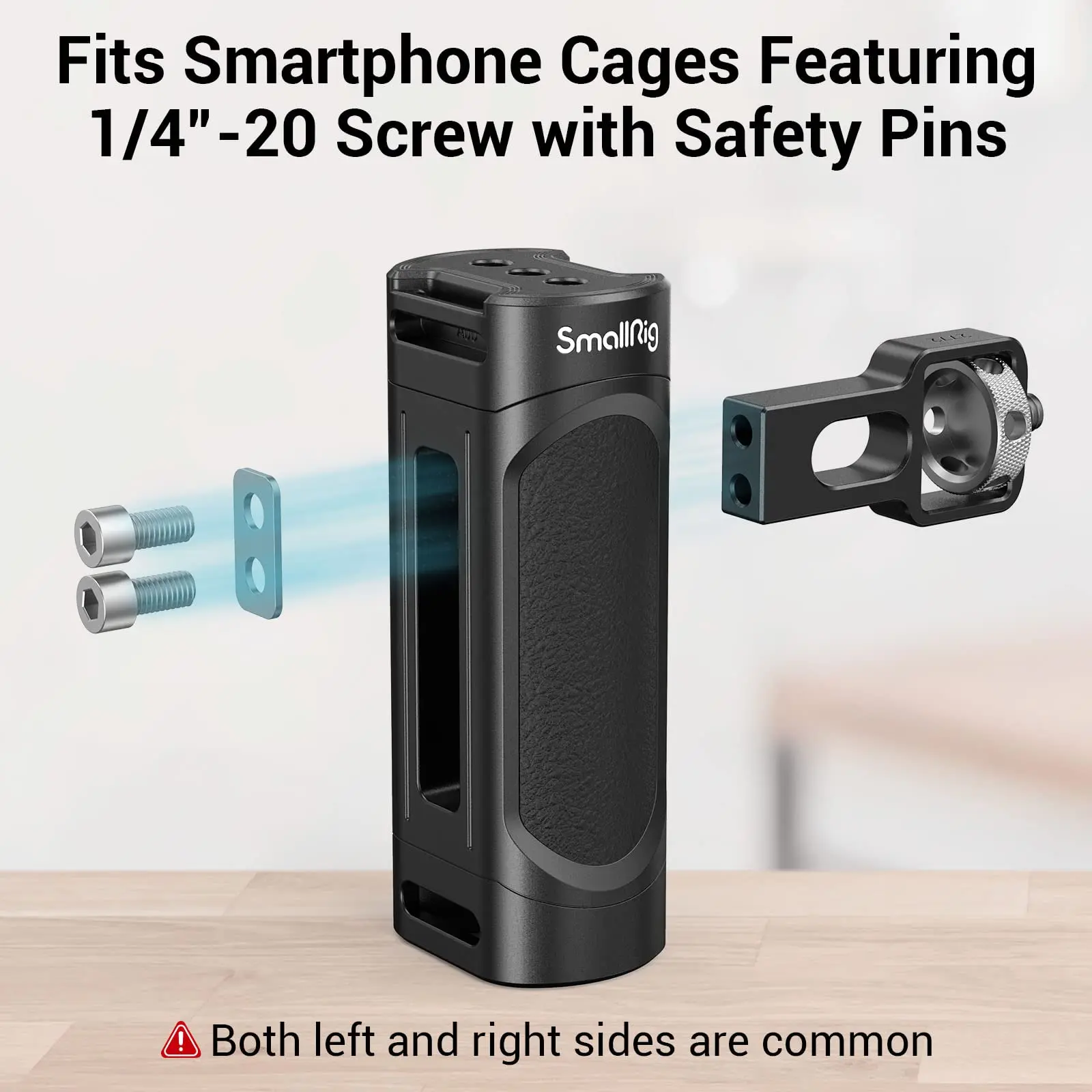 SmallRig Side Handle for Smartphone Cage Phone Video Rig Lightweight w 1/4 Threads Universal Quick Release Handgrip 2772