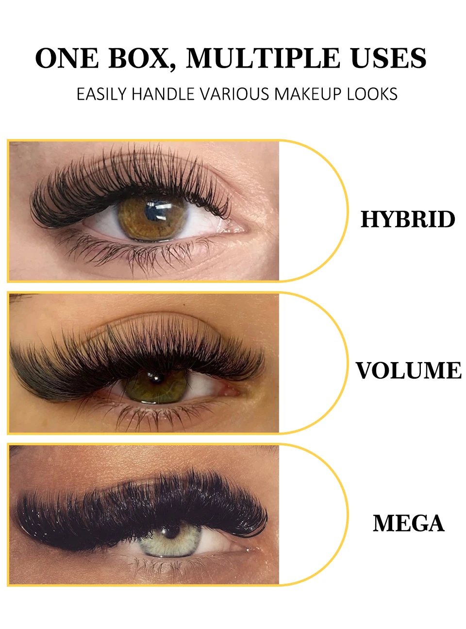 Lashprofessor 16 Reihen 0,03 0,05 0,07 Russische Volumen-Wimpernverlängerungen 6–20 mm individuelle Kneiffächer Kaschmir-Falsche Wimpern – Detail 5