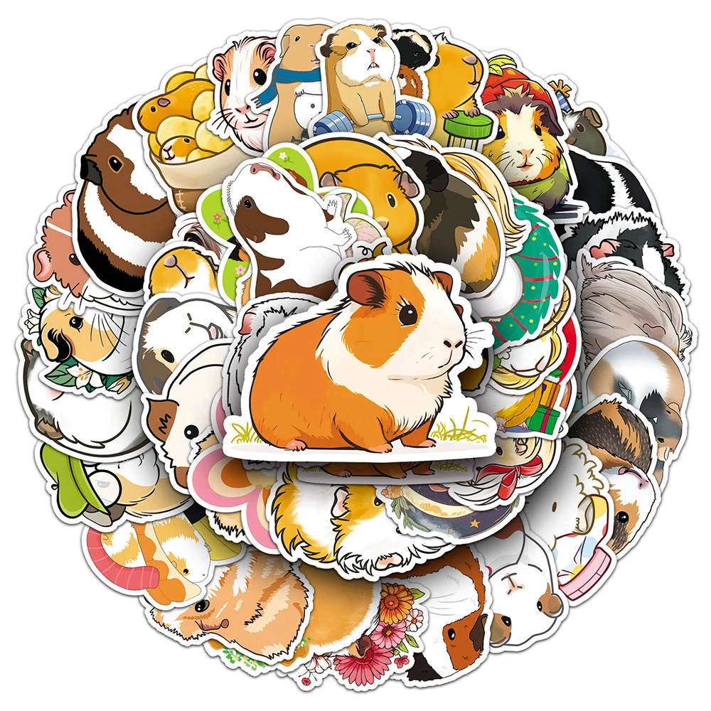 10/30/50pcs Simpatico Cartone Animato Cavia Porcellus Graffiti Adesivi Decalcomanie Del Computer Portatile Notebook Telefono Valigia Decorazione Adesivo giocattoli per bambini