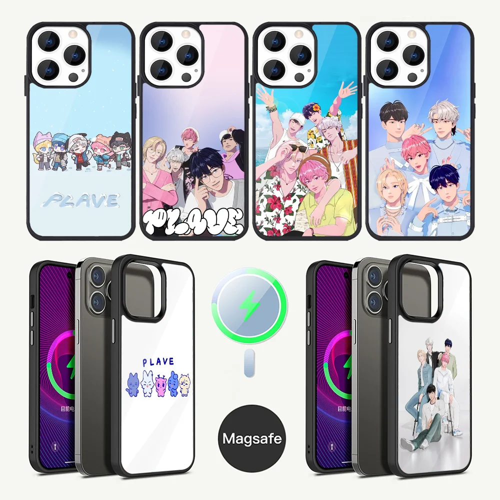 

Kpop P-PLAVE Phone Case For iPhone 16,15,14,13,12,11,Plus,Pro,Max Mini Magsafe Magnetic Wireless Charging