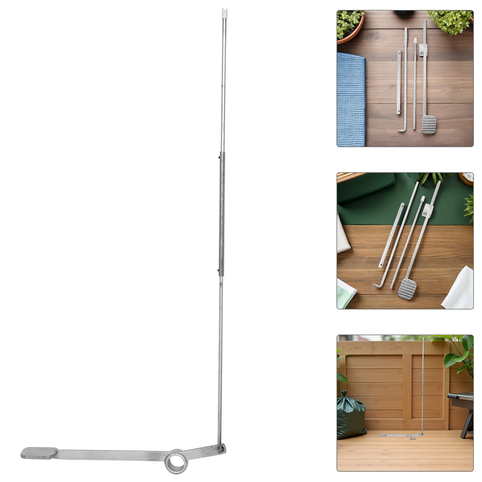 

1Set Garbage Bin Pedal Upgrade Kit Metal Foot Operated Lid Opener for Large Outdoor Trash Cans Easy Install Hands-Free Waste