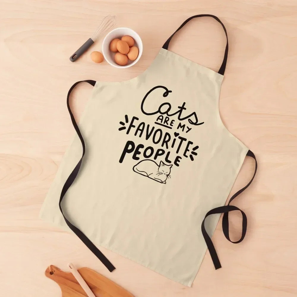 

Cats Are My Favorite People Apron japanese style Kitchen Things For Hairdresser Apron