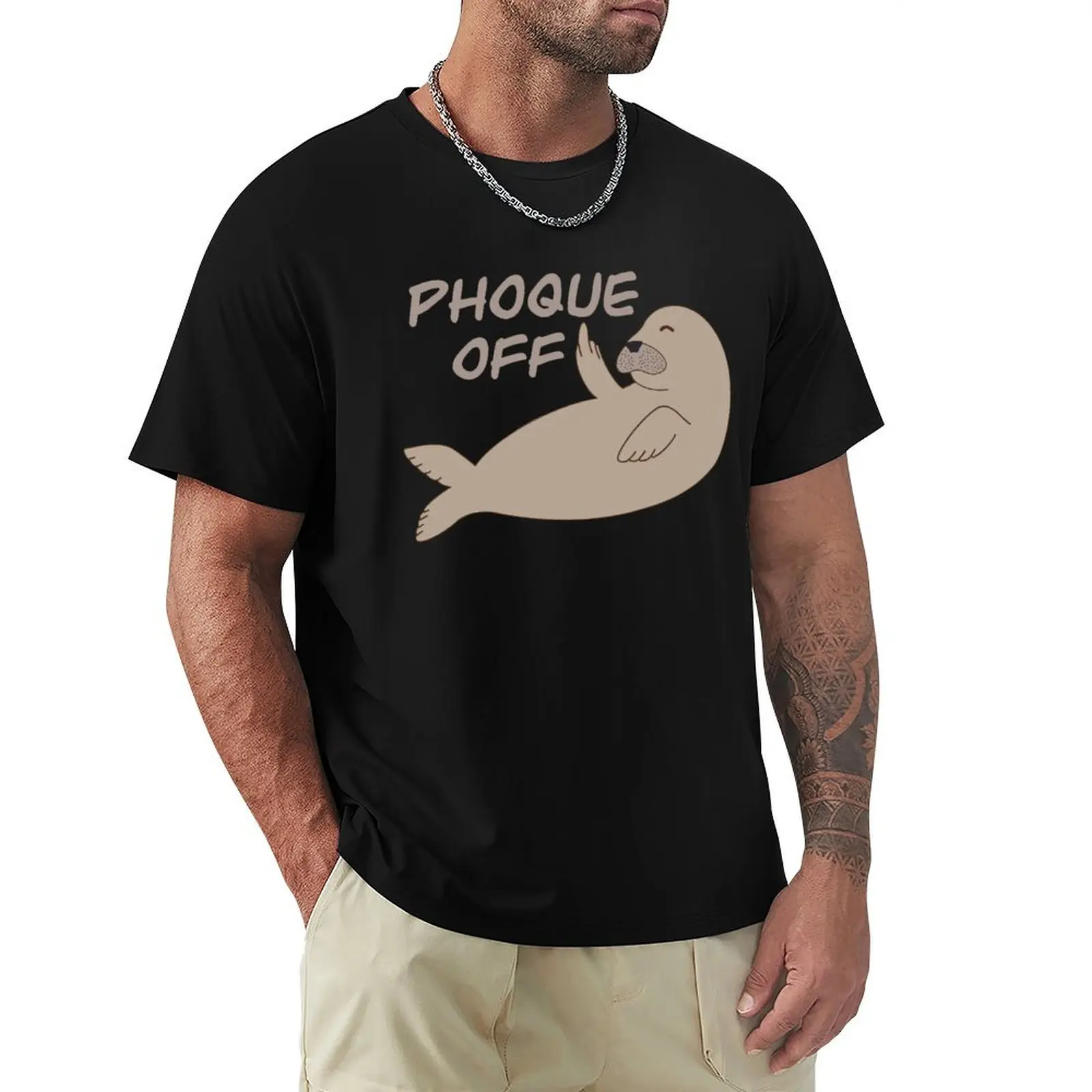 Phoque Off Seal T-Shirt Work Utility Casual Tee Shirt