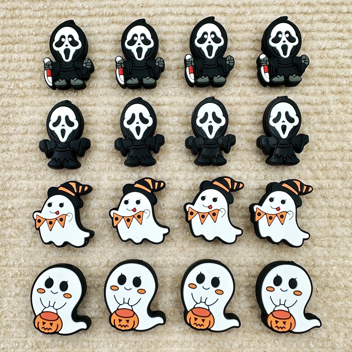 10pc Baby Silikon Perle Baby Halloween Geist Perlen Teethe Baby DIY String Stift Perle Nippel Ketten Schmuck Zubehör Kawai Geschenke