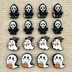 Lot de 10 Pièces de Perles en Silicone pour Bébé, Fantôme d'Halloween, Accessoires de Bijoux, Cadeaux Kawai, DIY