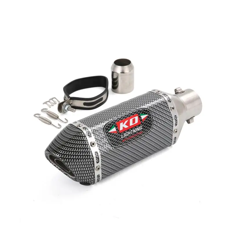 38-51mm Exhaust Tip Motorcycle Universal Exhaust Muffler Tail Pipe Stainless Steel 310mm With Removable DB Killer