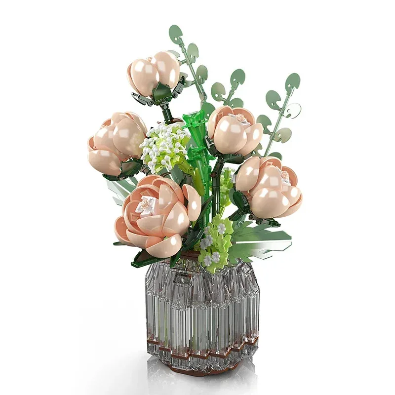 

MOULD KING Artificial Violet Bamboo Orchid Potted Building Blocks Model DIY Plant Decor Flower Assembly Toys Gifts 24107-24121