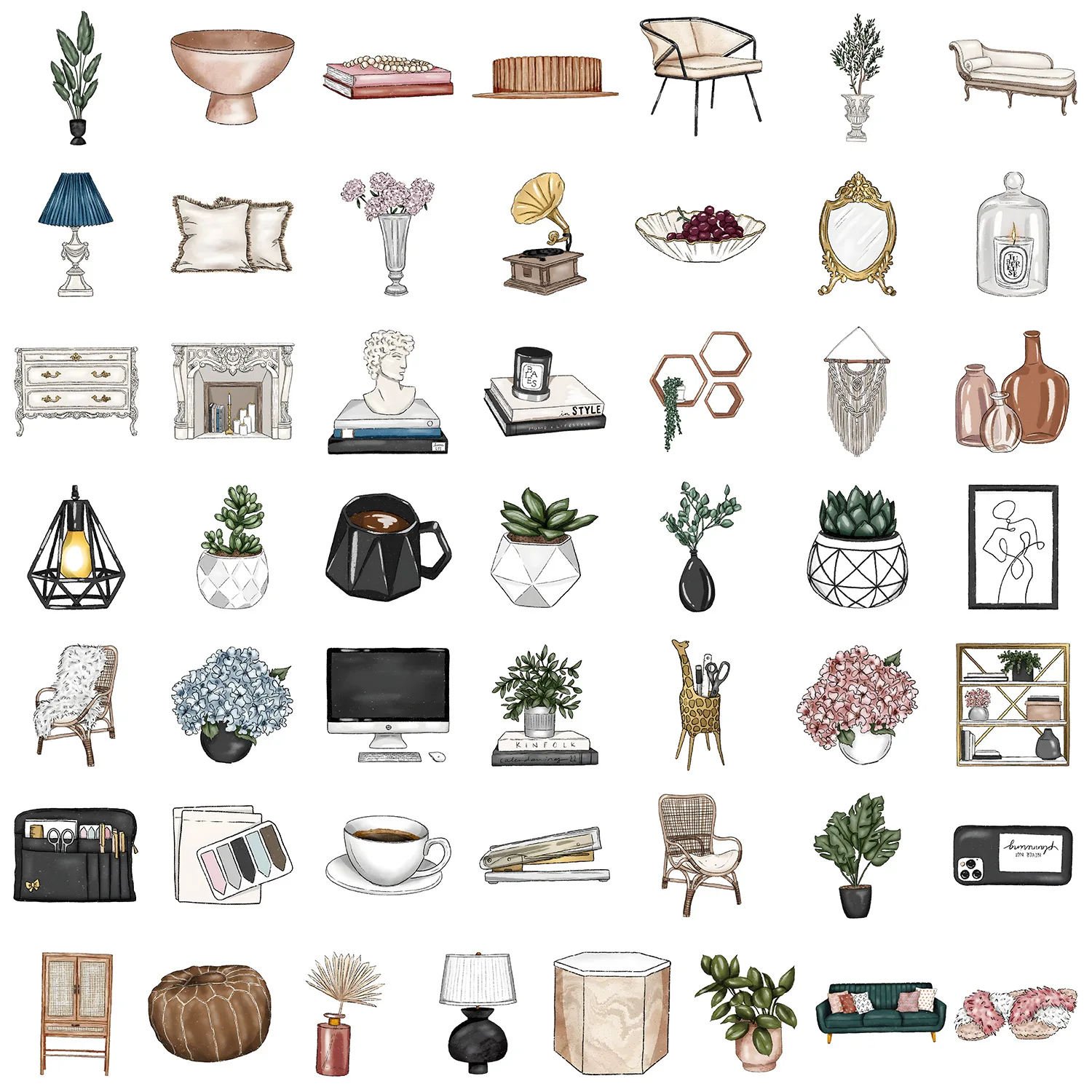 10/50 قطعة البوهيمي نمط المنزل الكتابة على الجدران ملصق مضحك الكرتون مائي لأجهزة الكمبيوتر المحمول الهاتف كأس الغيتار الثلاجة ملصق مضاد للمياه ألعاب أطفال #4