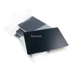 Tarjetas de visita de Metal negro de 304mm de grosor, tarjetas en blanco de acero inoxidable 0,8, grabado láser para cliente, tarjetas de regalo DIY, 10 unids/lote por paquete