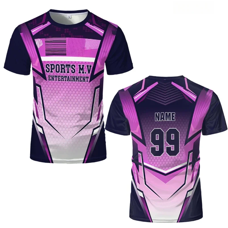 

Fashion Mecha Pattern Sports T Shirts Summer Trendy Custom Name Number 3D Printed Team Uniforms Casual Oversized Mens Tees Tops
