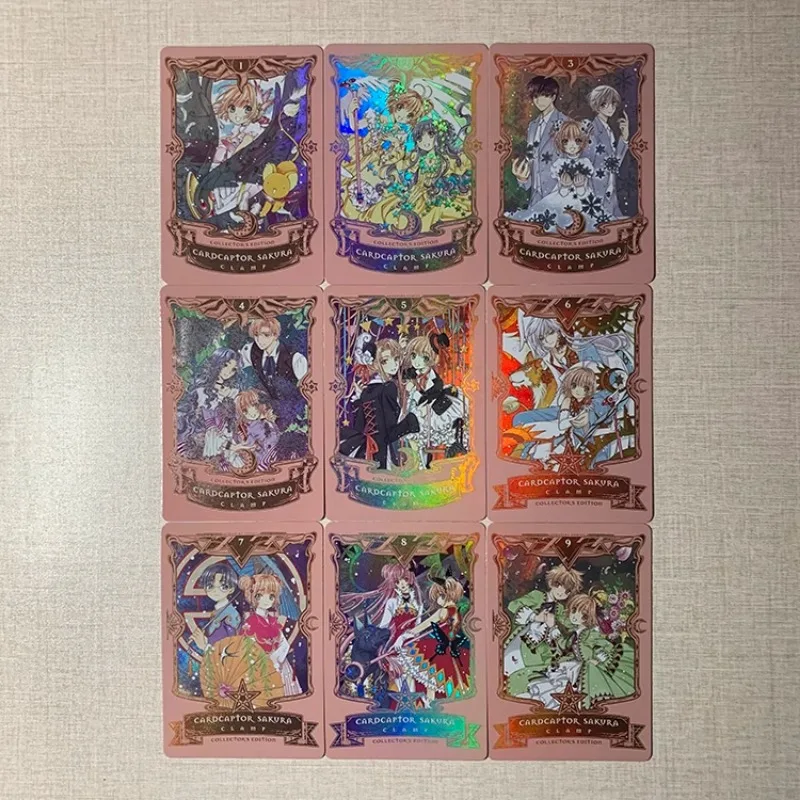 DIY CARDCAPTOR SAKURA Sealing and Painting Flash Card A Set of Nine Sheets Anime Peripheral Game Collection Card Holiday Gift