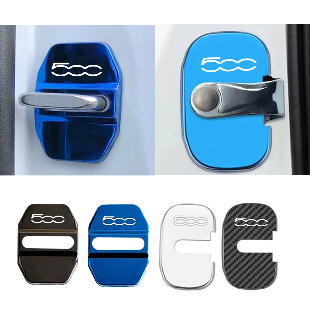 4pcs Car Door Lock Buckle Protection Cover Anti-rust Waterproof for Fiat 500 Grande Punto Tipo Stilo Palio Astra Bravo Panda
