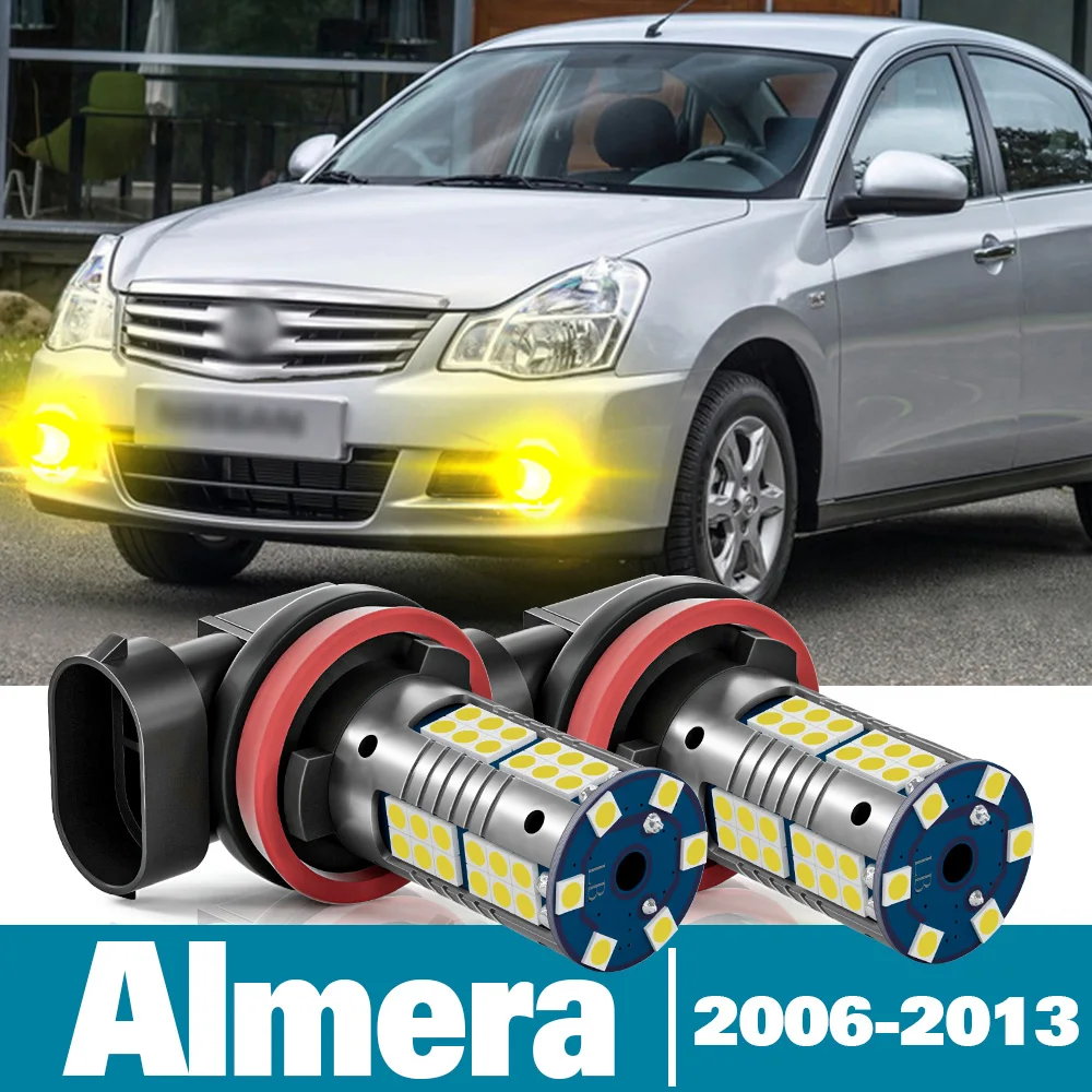 

2pcs LED Fog Light For Nissan Almera 2 B10 Accessories 2006 2007 2008 2009 2010 2011 2012 2013