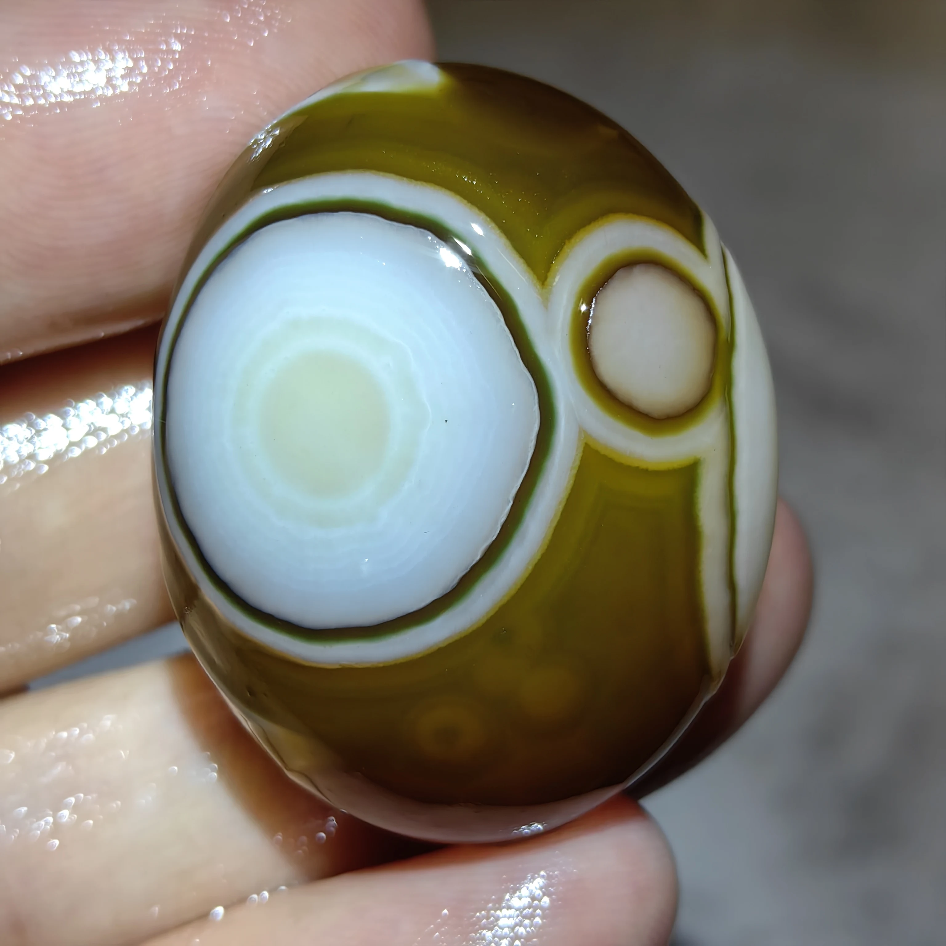 All-natura Wishing Divine Eye Agate for Attract Wealth Good Luck Ward Off Evil Amulet Jewelry DIY Decoration Minerals Gifts