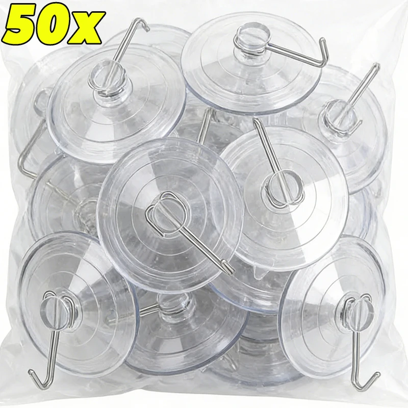 

Transparent Suction Cup Hooks Strong Suction Cup Hooks Punch-Fre Wall Mounted Towel Coat Door Hangers Kitchen Bathroom Storage