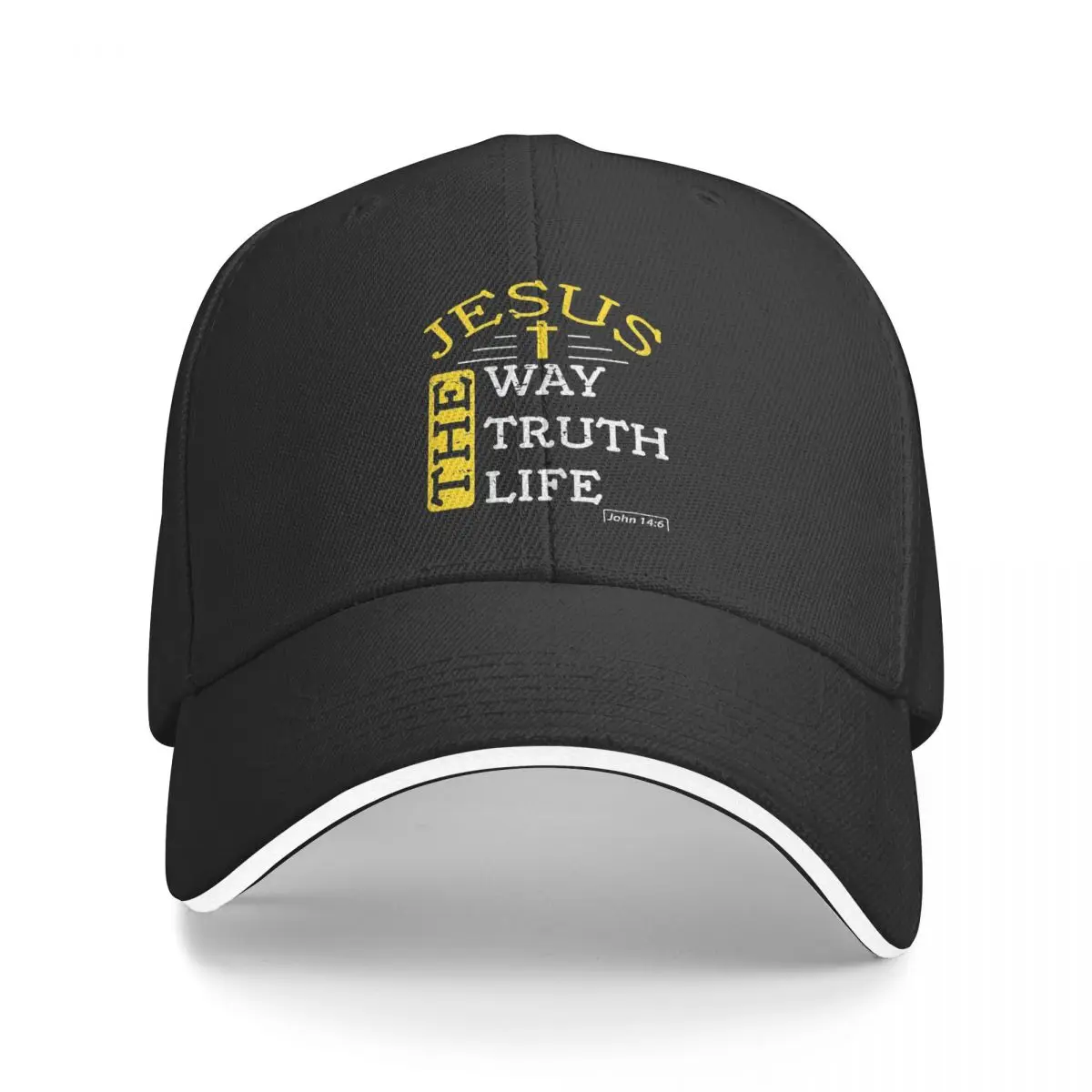 Jesus The Way Truth Life Christian Bible Verse Casual Baseball Cap Summer Trucker Hat Outdoor Gym Hip Hop Hats Men Baseball Caps