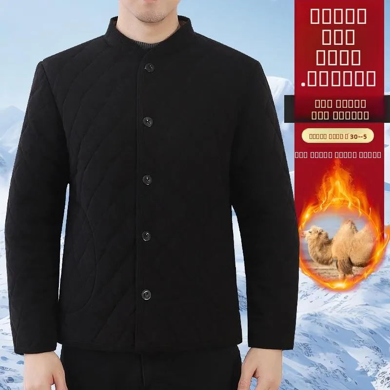 الرجال Thiened Fce اصطف القطن Jaet شتاء دافئ مقاوم للماء الباردة والدليل على معطف طويل خاص واسع صالح ملابس الترفيه غير رسمية