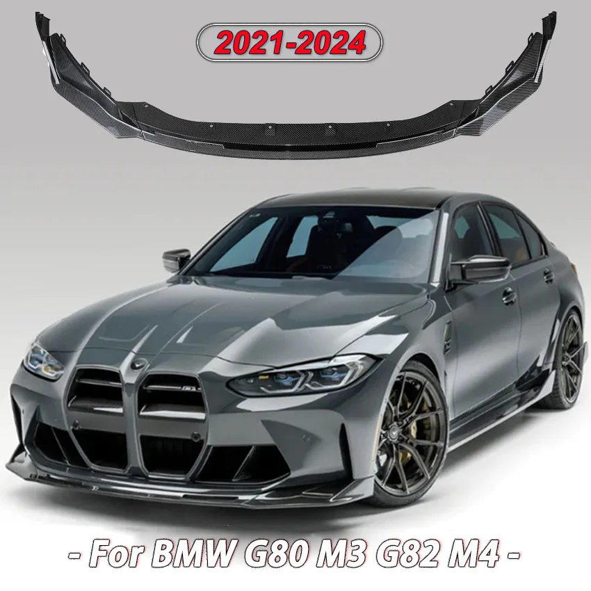 

For BMW G80 M3 G82 M4 2021-2024 Car Front Bumper Lip Splitter Diffuser Body Kits Spoiler Bumper Guard Protector Accessories