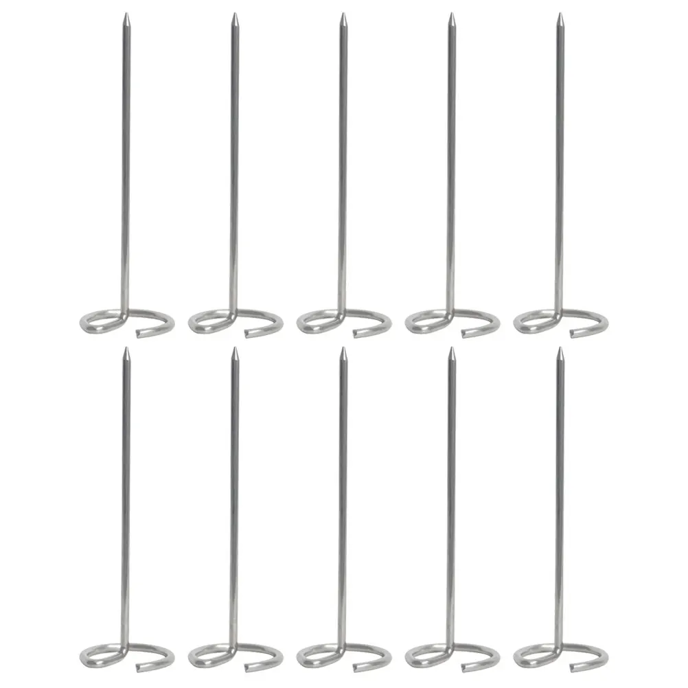 

10pcs Stainless Standing Barbecue Skewers Air Fryer Bbq Vertical Skewers Grilling Tools Standing Design Compact Lightweight