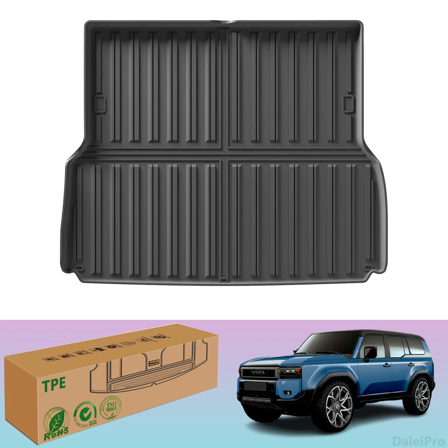 For Toyota Land Cruiser LC250 Prado (5 Seats) 2024 Rear Trunk Mats Cargo Liner All Weather Waterproof Trunk Cover Accessories