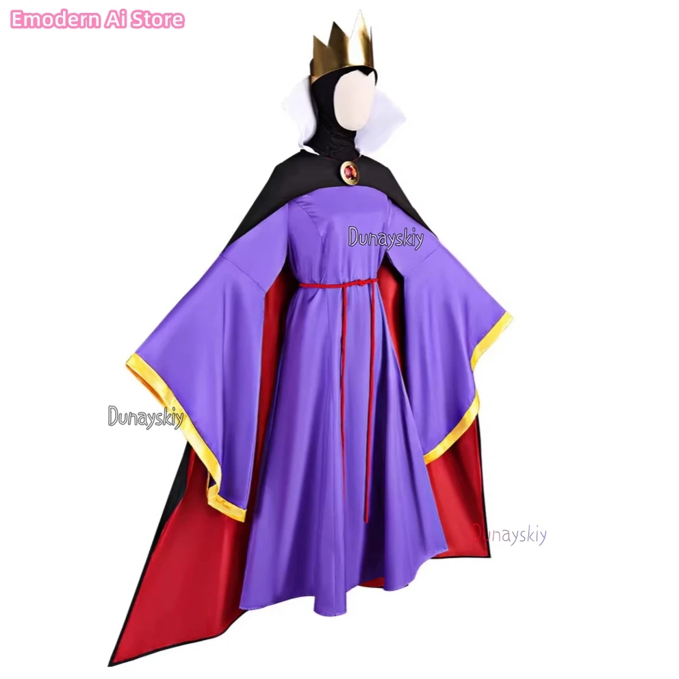 Evil Queen Cosplay Snow Cos White コスプレ With Crown Evil Queen コスプレ Villainous Halloween Cosplay コスプレs For Woman view 4