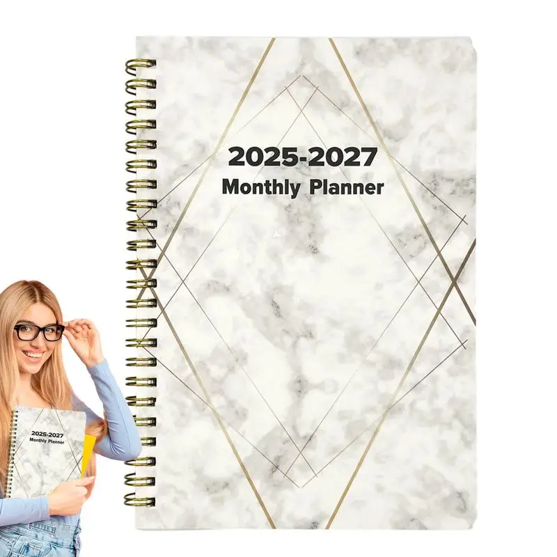 Yearly Planner 2025-2027 Student Planner Daily Notebook Calendar Planner Planner 2025-2027 Daily Organizer For Activities Events