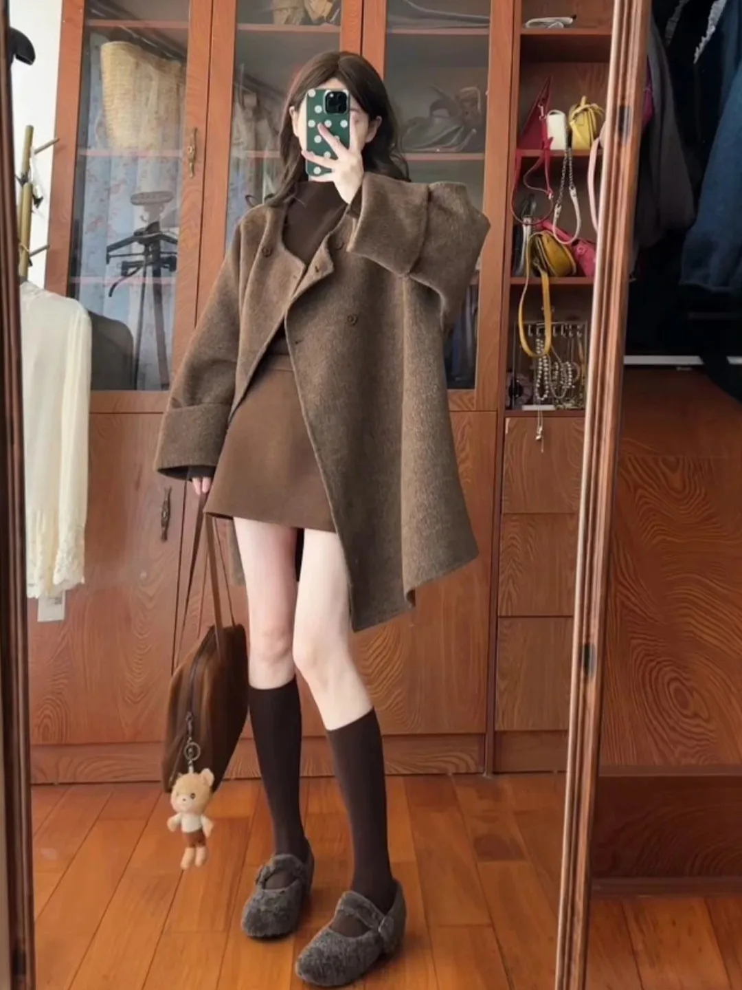 

Korean Style Double-Sided Woolen Coat Fashionable Unique Small Size Beautiful Outerwear Spring Season Ladies Premium Feel