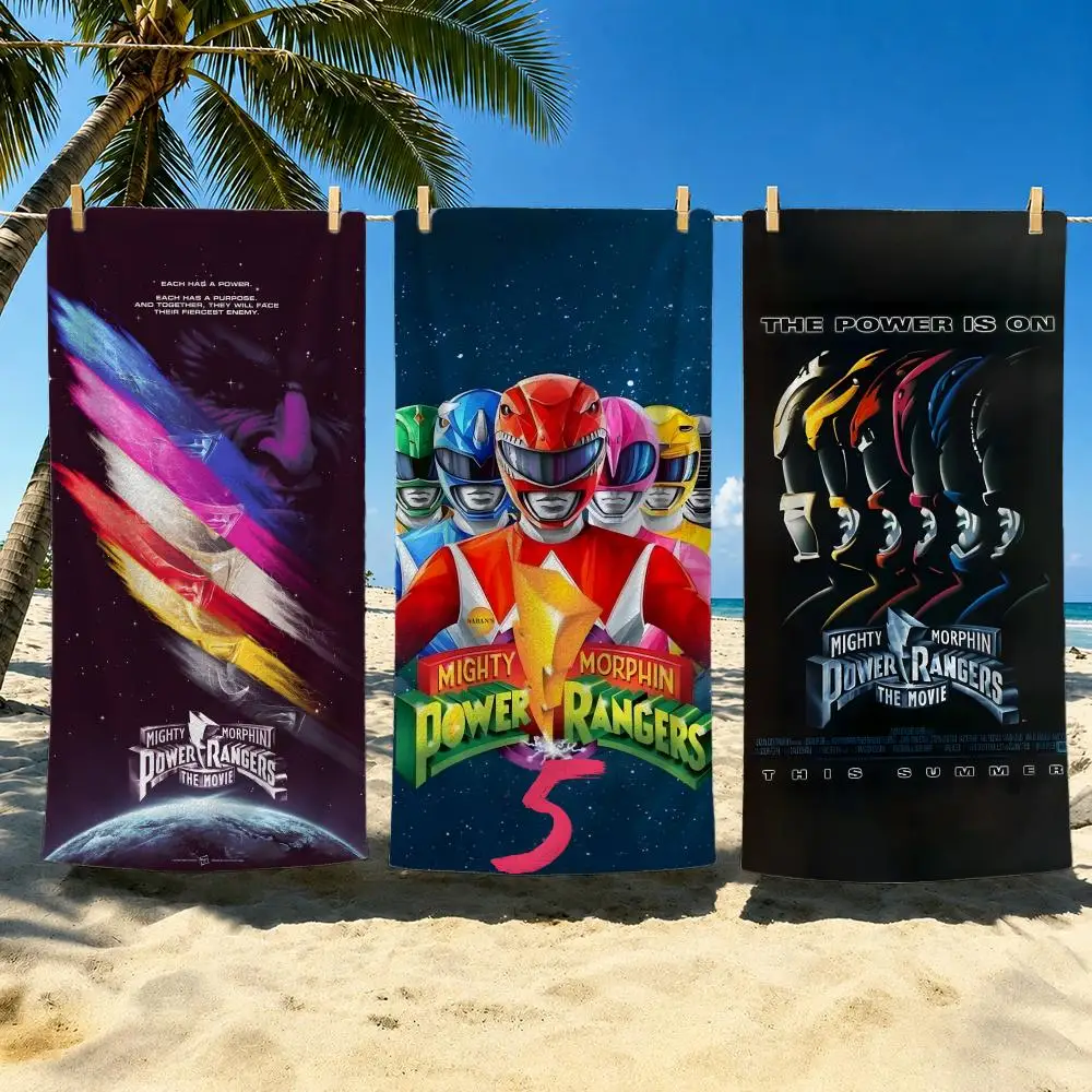 m-Mighty Morphin Power Rangers Towel Towel Soft Pool Gift For Travel Gym Shower Cool Camping Quick Dry Sports  Large Beach Towel