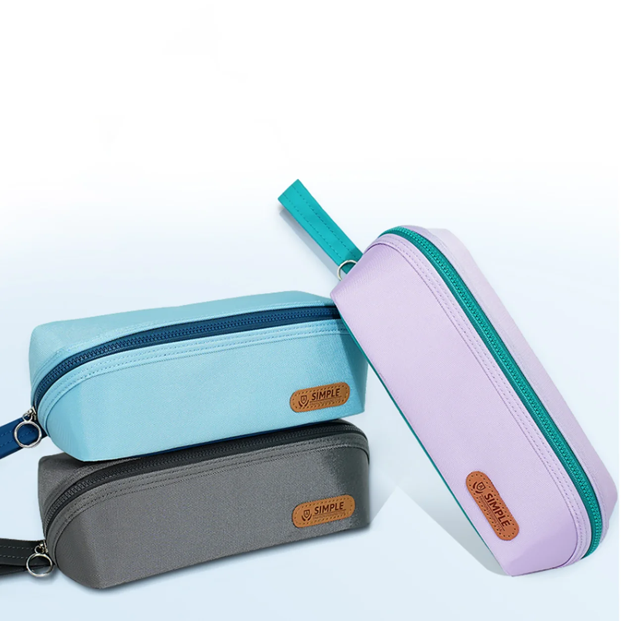 Large Capacity Pencil Case 180° Wide Opening Pen Pouch Multiple Compartments Stationery Organizer with Pen Slots Handle School S